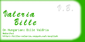 valeria bille business card