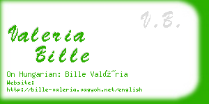 valeria bille business card